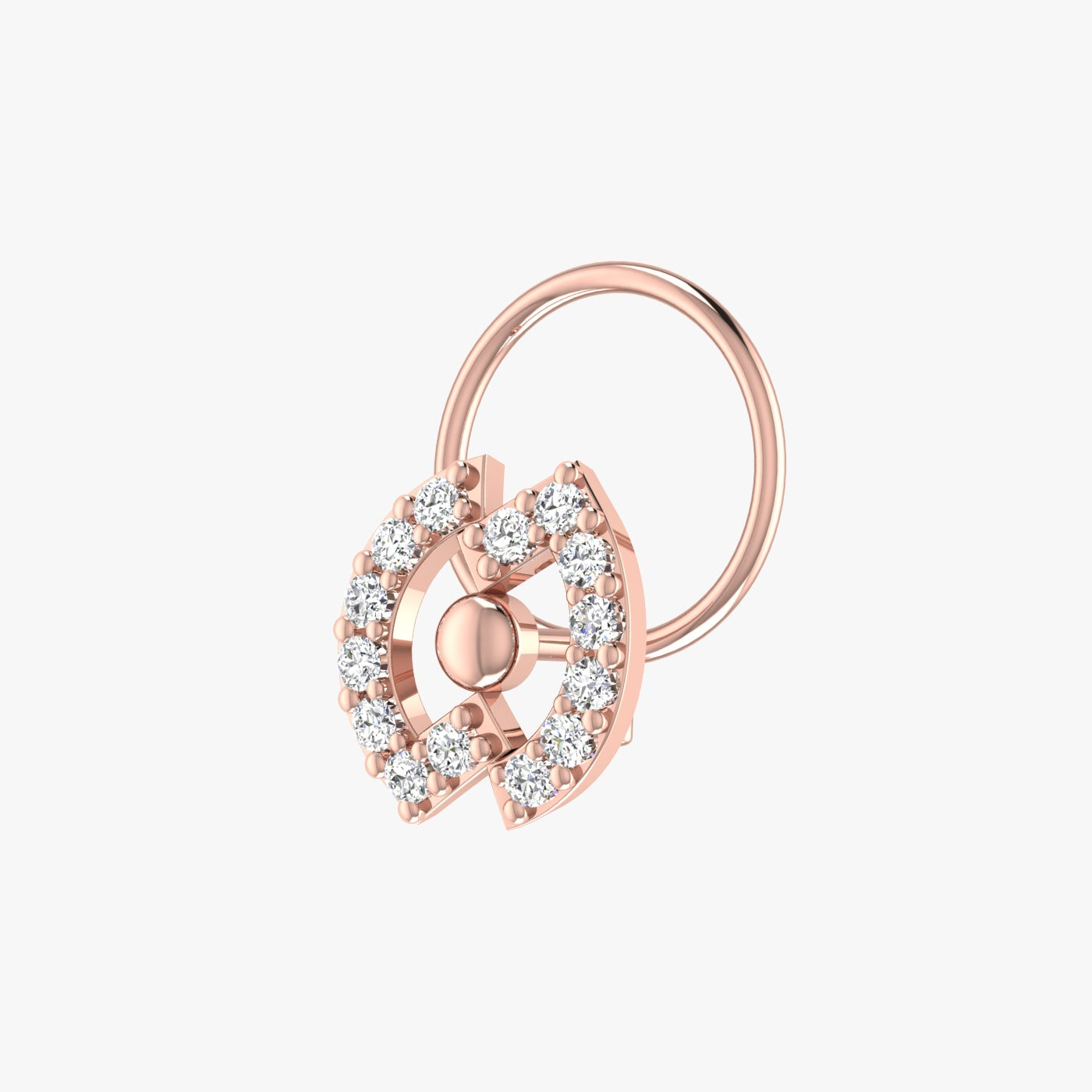 0.09 Carat Natural Diamond Nose Pin - HI Color, VS-SI Clarity.